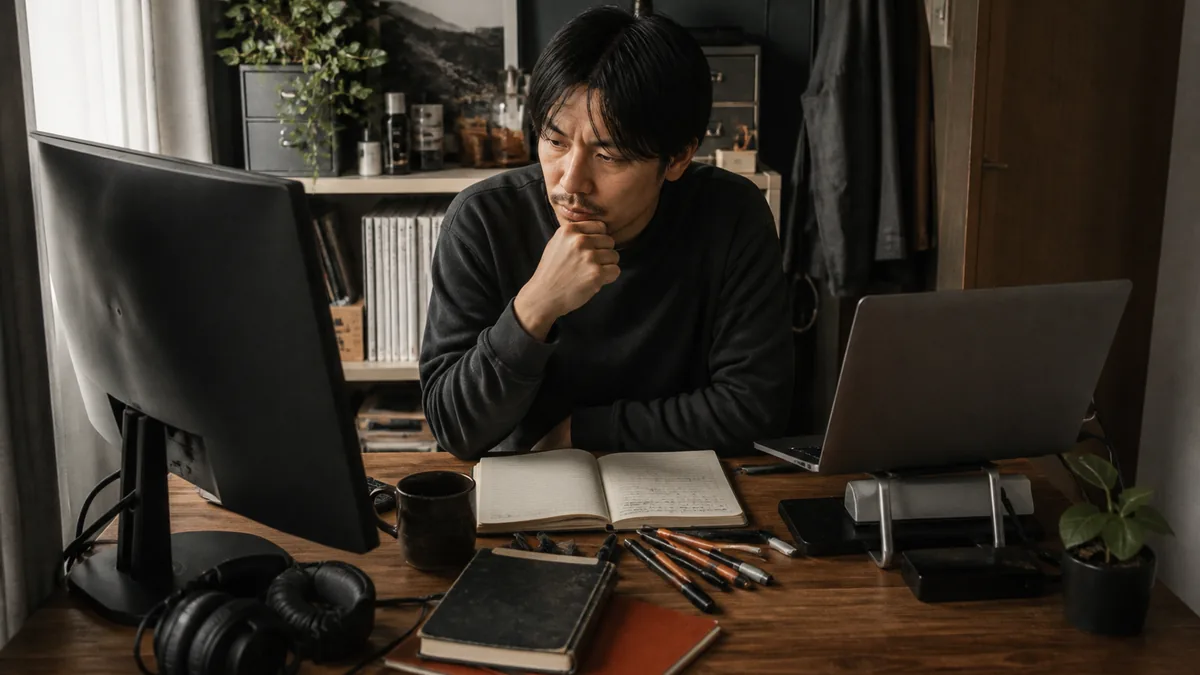 仕事道具にお金をかける優先順位はどう決めるかについて、実際の仕事場で使い方を確かめる人