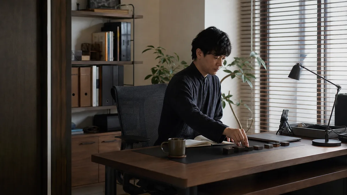 仕事部屋を自動化するにはどこから手をつけるかについて、実際の仕事場で使い方を確かめる人